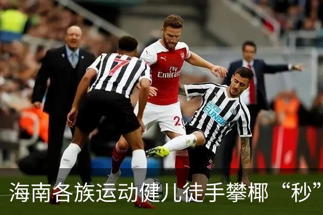 海南各族运动健儿徒手攀椰“秒”登顶