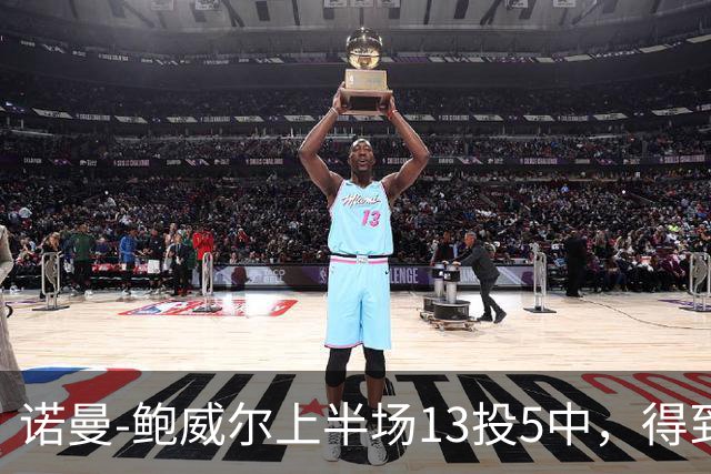 诺曼-鲍威尔上半场13投5中，得到19分3篮板1助攻